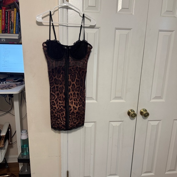 Fashion Nova Dresses & Skirts - Fashion Nova Leopard Print Dress - Black and Brown